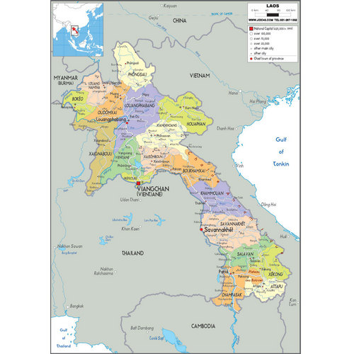 라오스(laos map)지도